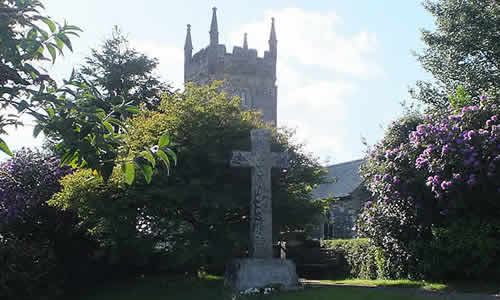 Views of St Mellion Parish Church and War Memorial